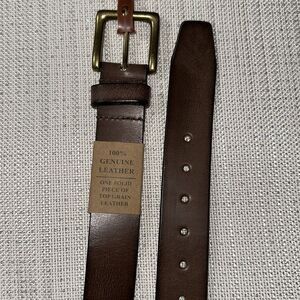 Stone Mountain Brown Genuine Top Grain Leather Buckle Belt